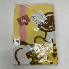 スヌーピーバスタオル　2026新作　SNOOPY バスタオル　薄手　イエロー
