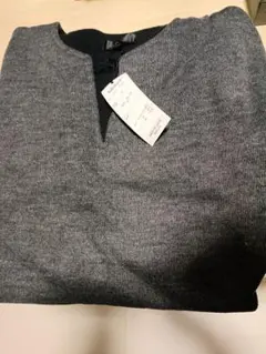 メンズ　重ね着風長袖シャツ