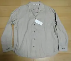新品タグ付★ユニクロ ソフトフランネルスキッパーシャツ ベージュ L