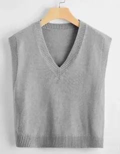 SHEIN ニットトップス ライトグレー