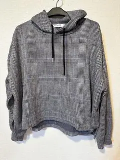 Blue Strive チェック柄 フード付きスウェット