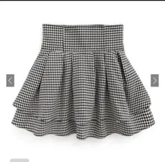 GRL インパン裏地付き千鳥柄フレアミニスカート [gm773]