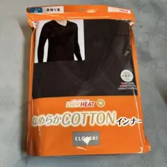 CLOSSHI FIBER HEAT なめらかCOTTON 長袖V首 M