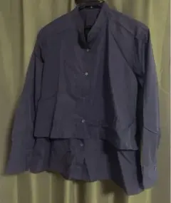 ユニクロ UNIQLO プラスジェイ +J バンドカラーシャツ 長袖 グレー