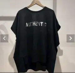イシカワラボ　新品 パシオーネ　ロゴTシャツ　ブラック✖️シルバーのサムネイル