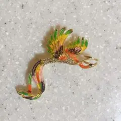 二羽のフェニックスのブローチ ヴィンテージ アンティーク風 海外製品