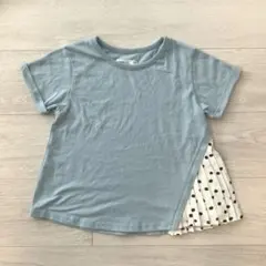 ikka Tシャツ　130 水色　水玉のサムネイル