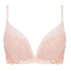 新品　3/4カップ ヴィンテージ調レースブラジャー ピンク D65