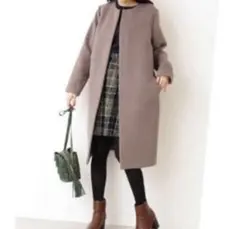 N. Natural Beauty Basic アンゴラMIXビーバーコート