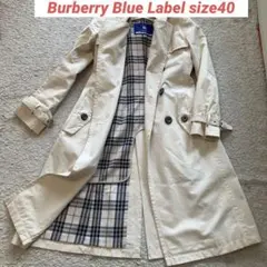 バーバリーブルーレーベル トレンチコート ノバチェック日本製L 40 ライナー付