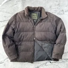 00s Eddie Bauer ダウンジャケット　コーデュロイ　XL ブラウン