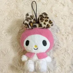 マイメロディ ヒョウ柄 リボン ぬいぐるみ マスコット