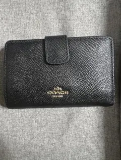 COACH❤︎ブラック 二つ折り財布
