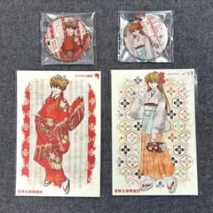 新世紀エヴァンゲリオン　アスカ時代劇　和モダン　太秦映画村　缶バッジ等4点セット