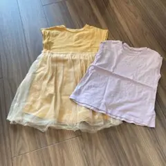 ブリーズチュールワンピースプティマインフレンチスリーブ Tシャツ2枚セット120