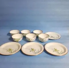 香蘭社　銘々皿と湯呑みセット