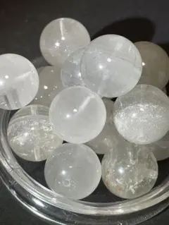 ホワイトガーデンクォーツ ブレスレット 14mm 内径17cm 天然石