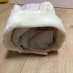 ミキハウス☆ベビー フリース ピンク帽子 耳付き くま耳当て うさぎ