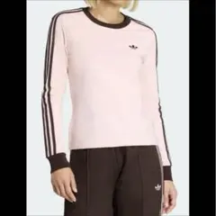 新品　adidas⭕️アディダス　ロングスリーブ Tシャツ　ロンT ピンク　希少