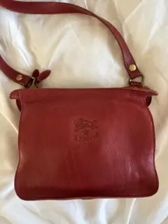 イルビゾンテ　レザーショルダーバッグ 赤