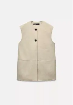 ZARA ベージュ ベスト Sサイズ