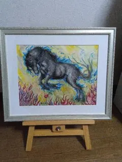 上鈴木正一 油彩画 B5『 パワフル 』新作原画 超・超おすすめの秀作
