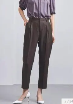 【美品】ユナイテッドアローズTA/P タック テーパード パンツ