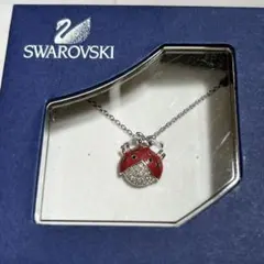 スワロフスキー　てんとう虫　ダイヤ　ネックレス　保証書付　動物　モチーフ　4℃