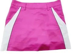アディダス Adidas ピンク×ホワイト バイカラーゴルフスカートレディース