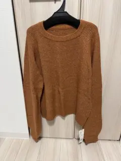 新品タグ付き　mysty woman オレンジニット