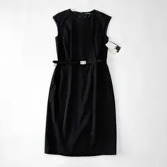 ローレンラルフローレン 金具ベルト付 ジャージーワンピース 黒 XXS 