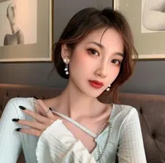 ♥️再入荷♥️ゴールド　リボン　レディース 　ピアス　おしゃれ　パール　人気