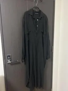 【複数購入割引あり】mizuiro ind ブラック シャツワンピース