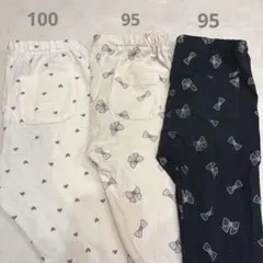 レギンス　ハート　リボン