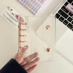 A7クリアバインダー リフィル10枚付き　ピンクゴールド