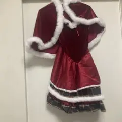 サンタコスプレ衣装 赤 ベルベット チェック柄
