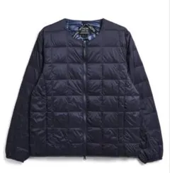 12/7迄値下げ　TAION　タイオン　ベーシック クルーネックWジップ ダウン