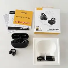 EarFun Clip 2 左+充電ケース ブラック （右はありません）