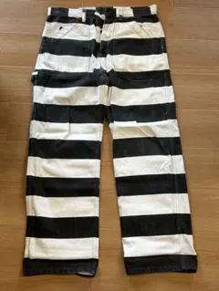 VANSON 囚人パンツ w34 シンチバック ボーダー バイカー アメカジ