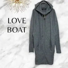 【LOVE BOAT】ラブボート♡毛混♡ロング フード付 ジップアップ チャックのサムネイル