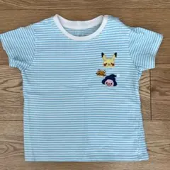 UNIQLO ポケモン　水色ストライプTシャツ 100cm