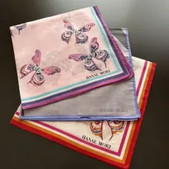 【未使用品】ハナエモリ　ハンカチ３枚セット