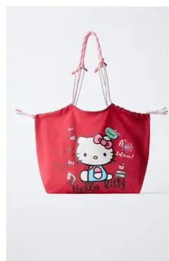 zara ✖️ Hello Kitty トートバッグ 赤