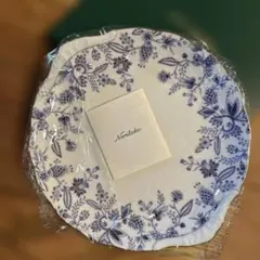 Noritake プレート 皿 花柄 ブルー 磁器