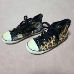 コンバース X-girl　２０cm　レオパード迷彩スニーカー