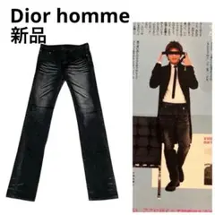 希少レア Dior スカーフ 黒 レザー使用 08 ストール マフラー エディ期