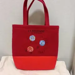 L'Occitane 赤いトートバッグ