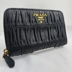 RFID 近代年式 二つ折り ラウンドファスナー ラムレザー1ML157