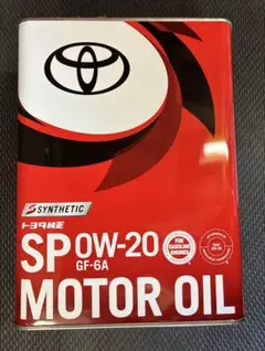 トヨタ純正 SP 0W20 GF-6A モーターオイル 4L エンジンオイルのサムネイル