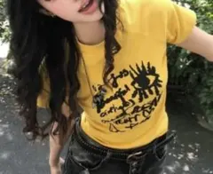 グラフィック 半袖 Tシャツ イエローのサムネイル